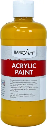 Vista 75 de Handy Art Pintura acrílica, juego de 12 colores, botellas de 16 onzas, acrílico líquido para estudiantes semibrillante, consistencia de flujo