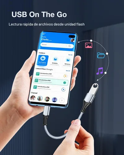 Vista 4 de Adaptador USB C a USB 3.0 OTG, paquete de 2 USB C macho a USB 3.0 hembra OTG cable Thunderbolt3 On The Go para Samsung Galaxy S20 S20+ Ultra S8 S9