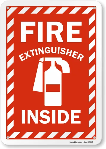 Vista 8 de SmartSign Etiqueta interior para extintor de incendios 4 x 6 pulgadas reflectante de grado de ingeniero, paquete de 3