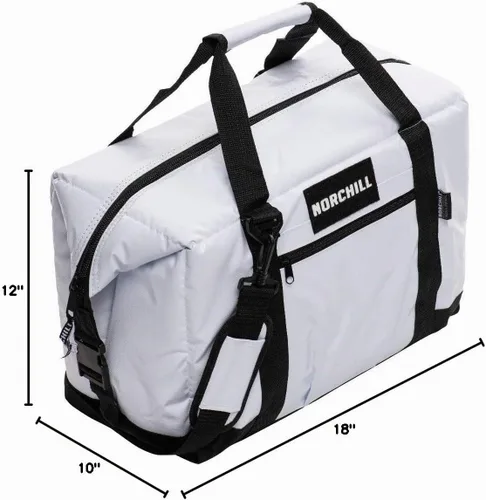 Vista 13 de NorChill Soft Coolers Enfriador de lados suaves con aislamiento para 12 latas, color blanco