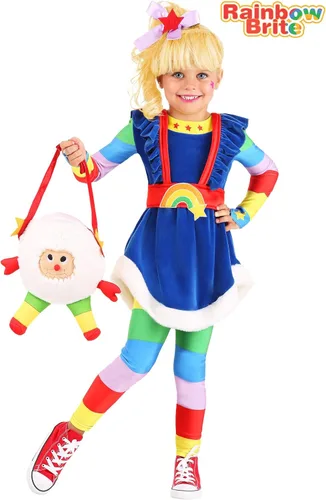 Vista 2 de Disfraz de Rainbow Brite para niño