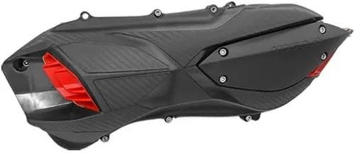 Vista 2 de Tapa de transmisión para Yamaha Zuma 125 2022-2024 y Yamaha NMAX 155 2020-2024 Negro