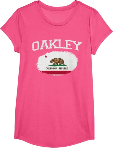 Vista 61 de OAKLEY CA CALIFORNIA Flag Vintage USA Sports Hombre Mujer Camiseta, Negro