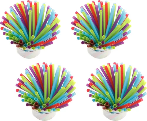 Vista 4 de KOLORAE Pajitas para beber de 5 pulgadas – Pajitas coloridas y divertidas para uso diario, perfectas para estirar y beber café y cócteles