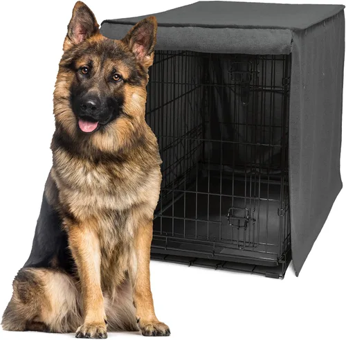 Vista 11 de Friends Forever Cubierta para Jaula de Perro de Metal de 30 Pulgadas con Cortina Protectora que Bloquea la Luz, Cubierta de Jaula para Perros