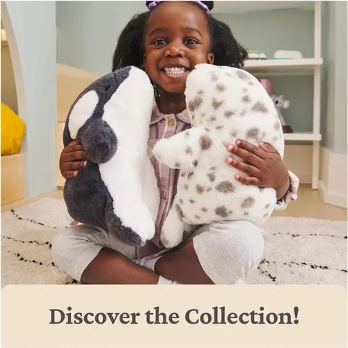 Vista 8 de GUND Flynn Orca Ballena de peluche, animal de peluche prémium de ballena para edades de 1 año en adelante, negro/blanco, 10 pulgadas