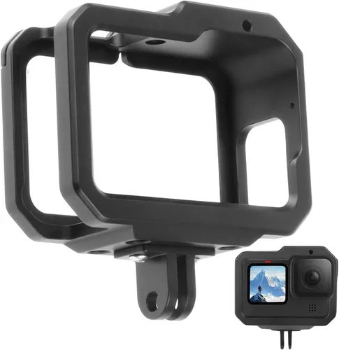 Vista 7 de Funda protectora de aluminio para GoPro Hero 13/12/11/10/9, estuches de marco duro duraderos, marco de carcasa de metal resistente con dedos