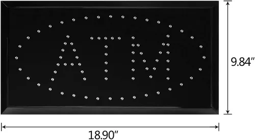 Vista 5 de Boshen Letrero LED de cajero automático para negocios, pantalla LED, tablero de anuncios de movimiento animado con interruptor intermitente y modo