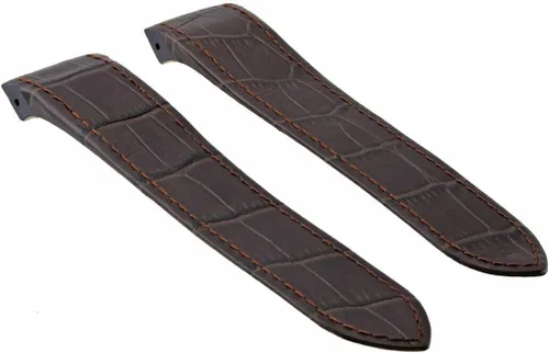Vista 4 de Ewatchparts CORREA DE RELOJ DE CUERO PARA CARTIER SANTOS 100XL RELOJ 2655 2656 MARRÓN TOP QLTY