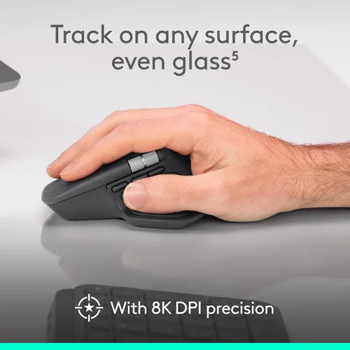Vista 6 de Logitech MX Master 4 Ratón inalámbrico ergonómico con Hápticos - Grafito