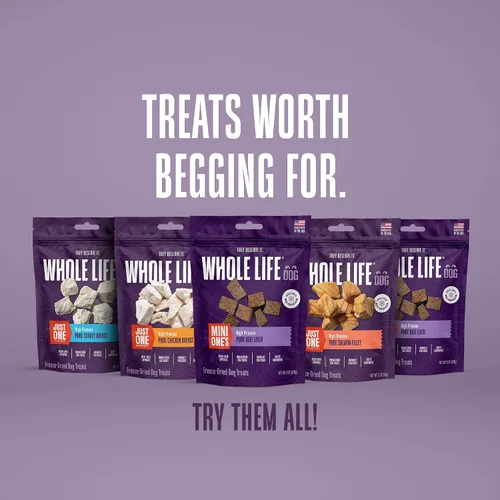 Vista 8 de Whole Life Dog Mini Ones - Golosinas liofilizadas para perros, alimentos liofilizados de grado humano, alimentos ricos en proteínas, aperitivos