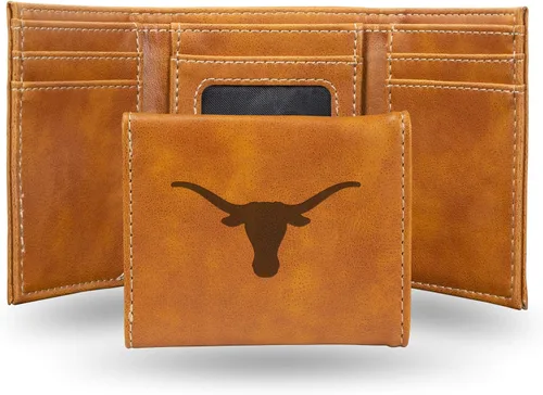 Vista 43 de NCAA Rico Industries - Billetera triple grabada con láser, con grabado láser, accesorio para hombre
