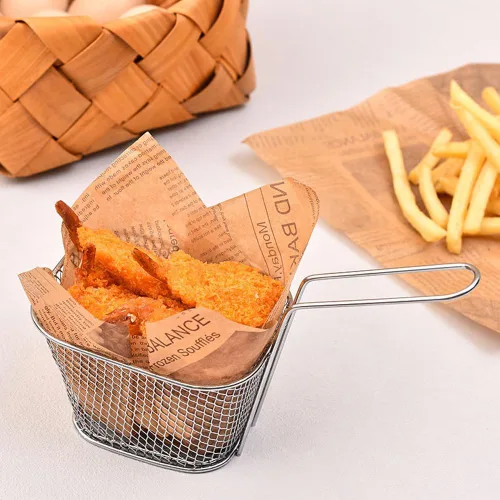Vista 4 de Cesta de Papas Fritas de 2/4/8/12 Piezas, Mini Cesta Cuadrada para Papas Fritas Francesas Portador de Chips Alimentarios Cestas de Snacks