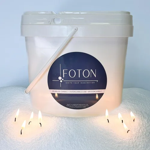 Vista 15 de Foton Pearled Candle - Vela de cera en polvo de 18 onzas – Velas de arena de cera en polvo con aroma a abeto navideño festivo, no tóxicas, de larga