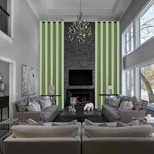Vista 13 de Cortinas extralargas de 9 pies para oscurecer la habitación, con ojales, aislamiento térmico, panel de ventana de color sólido para techos altos