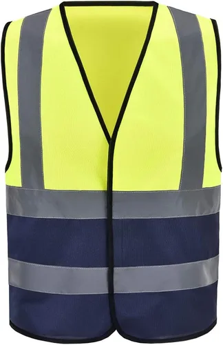 Vista 17 de AYKRM chaleco de alta visibilidad de 12 colores con alta visibilidad reflectante para trabajo de construcción y seguridad (XS-8XL)