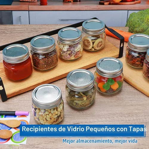 Vista 5 de Maredash - Tarros Mason de 8 onzas, paquete de 30 unidades, recipientes pequeños de vidrio con tapas