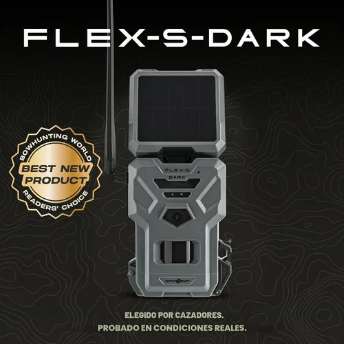 Vista 3 de SPYPOINT Flex-S-Dark Cámara de Sendero Celular Solar – Panel Solar Integrado, Fotos de 40MP, Videos de 1080p + Sonido, Cámara de Caza Sin Destello