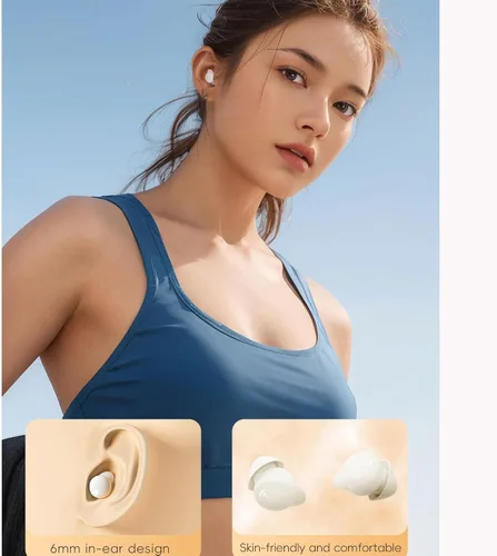 Vista 4 de Audífonos Bluetooth inalámbricos invisibles para dormir, con cancelación de ruido, discretos auriculares intrauditivos para dormir, auriculares