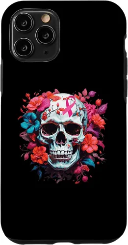 Vista 27 de Breast Cancer Skull Shirt For Women Sugar Skull Pink Ribbon Case for iPhone 16
