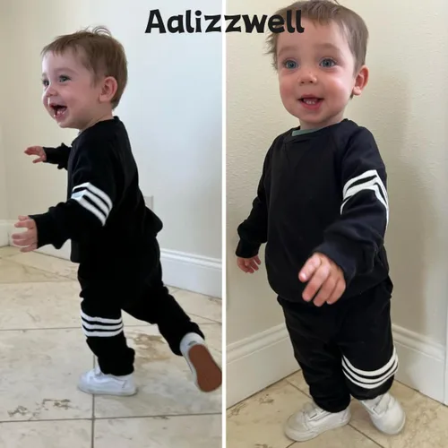 Vista 2 de Aalizzwell Sudadera para bebés niños y niñas de 0 a 24 meses