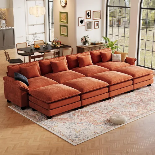 Vista 62 de CDCASA Silla de acento de gran tamaño de 50'' con otomana Asiento extra ancho y profundo estilo sofá nube para sala de estar, dormitorio, rincón