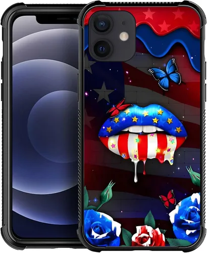 Vista 82 de Funda compatible con iPhone X/XS, diseño de bandera estadounidense de béisbol, TPU suave, a prueba de golpes, de vidrio templado, para iPhone X/XS