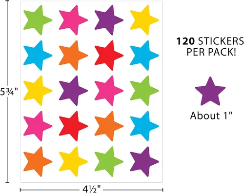 Vista 3 de Teacher Created Resources Pegatinas Estrellas Brillantes (5796)