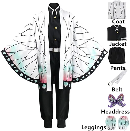 Vista 5 de HOKEPLI Disfraz de anime para cosplay, kimono, conjunto de kimono de Halloween, unisex