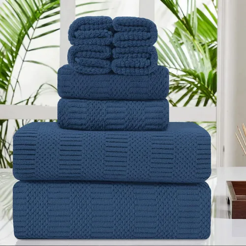 Vista 28 de Juego de 4 toallas de baño grandes de 35"x70" pulgadas, color negro, sábanas de baño extra grandes, toallas jumbo de gran tamaño de 600GSM, suaves