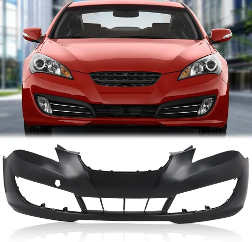 Vista 17 de PIT66 Cubierta para paragolpe frontal con orificios para luces antiniebla Preparada Compatible con Hyundai Tiburon 2005-2006 865112C500 HY1000153