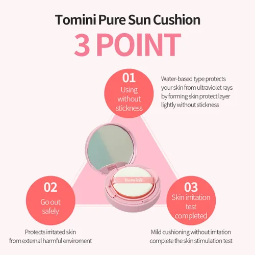 Vista 5 de Tomini Cojín de sol puro (rosa oscuro)
