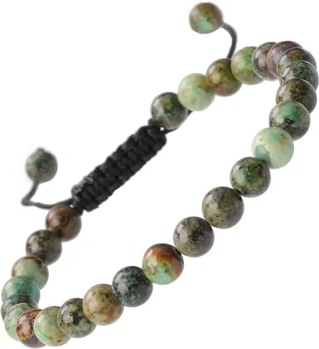 Vista 31 de MASSIVE BEADS - Pulseras ajustables unisex de cuentas de cristal de piedras preciosas con poder curativo natural, de macramé Piedras de 7 chakras