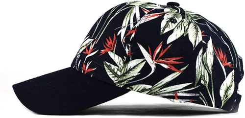 Vista 4 de Cotton Washed Canvas Printed Hat Visor Unisex Sun Adjustable Baseball Caps Squad Visor