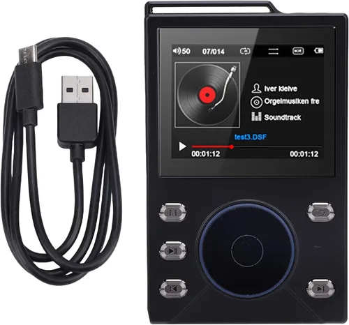 Vista 7 de VBESTLIFE Reproductor de MP3 de alta fidelidad con Bluetooth, Flac DAC sin pérdidas, reproductor de música de alta resolución, reproductor de audio