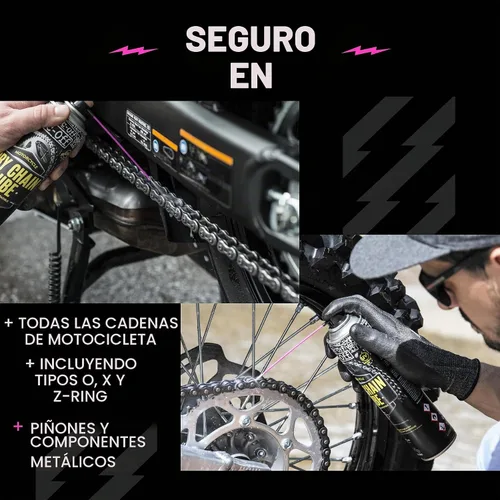 Vista 4 de Muc-Off Lubricante de cadena para clima seco para motocicleta, 13.5 fl oz
