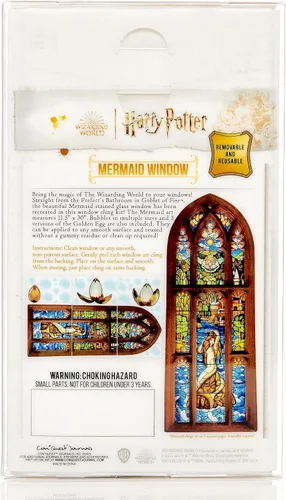 Vista 6 de Conquest Journals Harry Potter Mermaid - Juego de adhesivos para ventana, 11.5 x 30 pulgadas, incluye más de 20 burbujas flotantes y el huevo