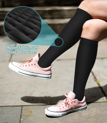 Vista 5 de FuelMeFoot Calcetines de compresión - 20-30mmHg Soporte graduado para hombres y mujeres, ideales para fútbol, correr y enfermeras