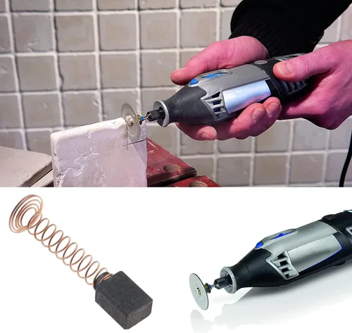 Vista 2 de ECSiNG 4 pares de cepillos de carbono de repuesto compatibles con cepillos de carbono D-remel 4000 pieza de reparación para herramienta rotativa