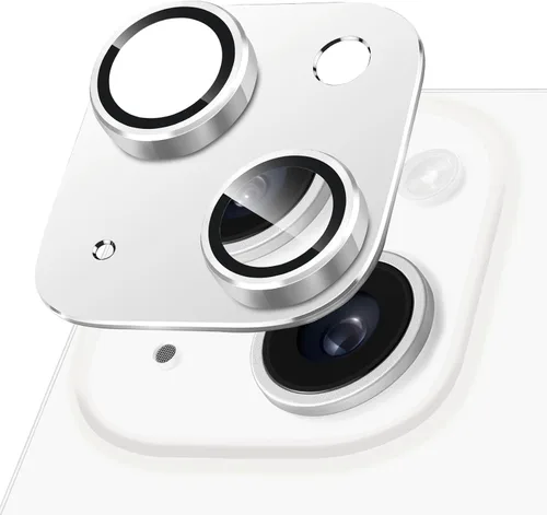Vista 49 de Protector de Lente de Cámara para iPhone 14 / iPhone 14 Plus Película de Cubierta de Cámara de Metal, Vidrio Templado 9H, Antiarañazos, Compatible