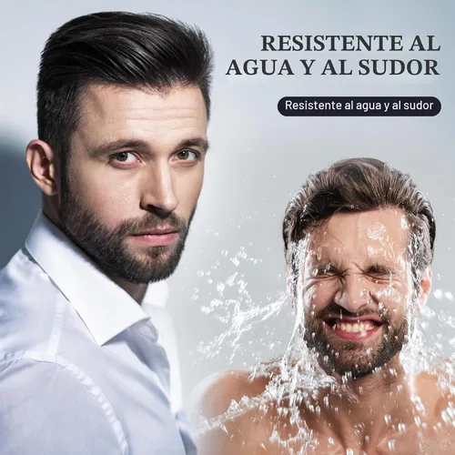 Vista 4 de Kit de aseo de barba negra resistente al agua de larga duración para hombre, bolígrafo de punta de micro-tenedor, cepillo de cerdas para bigote