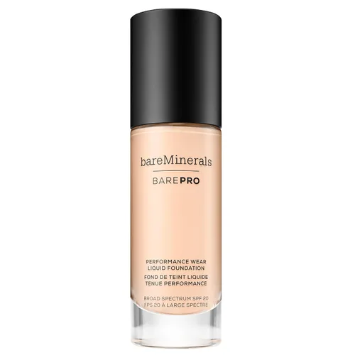 Vista 25 de bareMinerals BarePro 24HR Wear Matte Liquid Foundation Mineral SPF 20, Base de maquillaje de cobertura completa para piel madura, libre de aceite