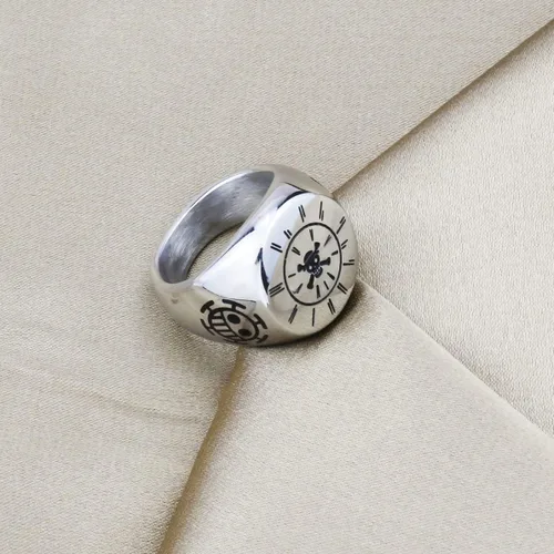 Vista 4 de ZWYQWN Anime One Piece Luffy Skeleton Ring Birthday Gifts for Men Boys Cosplay Gifts for Women Men