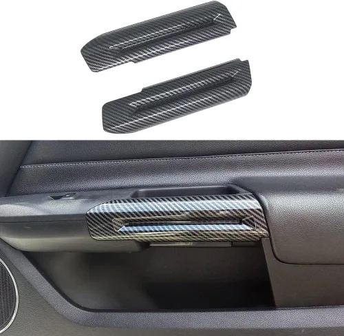 Vista 12 de AOKIO Cubierta de marco de interruptor de manija compatible con Ford Mustang 2015 2016 2017 2018 2019 2020 2021 2022 2023 2024 Accesorios