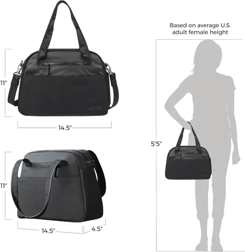 Vista 3 de Travelon Women's Anti-theft Metro Medium Carryall Tote With Rfid Blocking Pouch