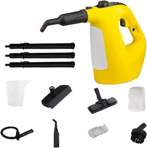 Vista 6 de CGOLDENWALL Limpiador de vapor Máquina de limpieza a alta temperatura a presión de mano sin productos químicos para limpieza de pisos, cocina Blanco
