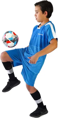 Vista 8 de PAIRFORMANCE Conjunto de camisetas de fútbol para niños, uniforme de entrenamiento de equipo deportivo de 6 a 12 años, para niños y niñas, conjunto