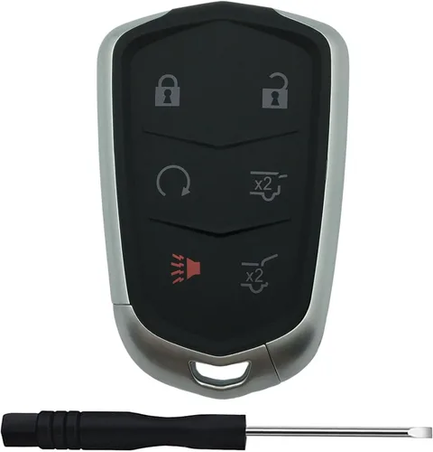 Vista 4 de Funda de repuesto para llavero remoto de entrada sin llave para Cadillac Escalade CTS SRX XT5 ATS STS CT6 2014-2019 (4 botones)