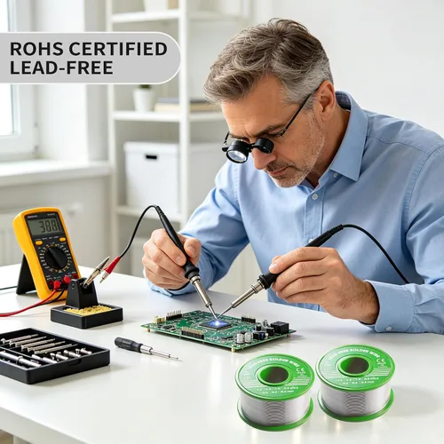 Vista 5 de Lead Free Solder Wire Rosin Core Electrical Solder Wire Fine Alloy Solder Sn99.3 Cu0.7 for Electrical, Electronic, Connector Soldering