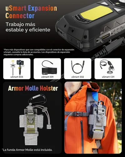 Vista 9 de Ulefone Armor 29 Pro 5G AI Smartphone resistente con subpantalla de 1.04 pulgadas, 21200 mAh/120 W, MTK Dimensity 7400, 32+512GB/2TB, AMOLED de 6.67